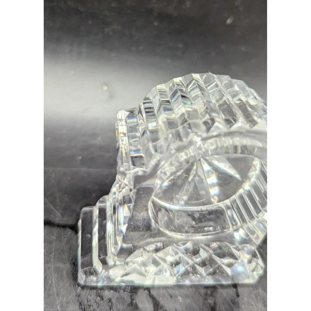 Vintage Waterford Crystal Small Mantle Desk Clock Casing 2.5